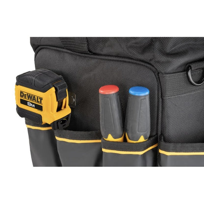 Geanta pentru scule, din material textil, DeWalt, 33 spatii depozitare, profesional 508 x 290 x 310 mm, 2.3 kg, include curea umar si manere, material textil premium, pentru santiere, ateliere