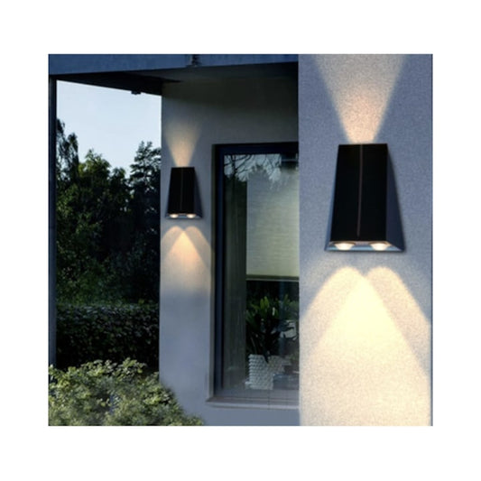Aplica solara cu LED Hoff, 3 W, 80 lm, lumina calda, negru, IP44, exterior, modern