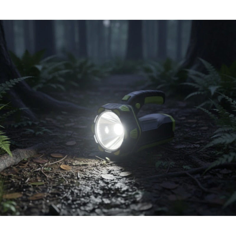 Lanterna LED Hoff, 5W, 260lm, 6500K, reincarcabila, verde/negru