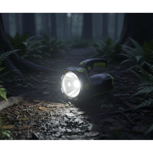 Lanterna LED Hoff, 5W, 260lm, 6500K, reincarcabila, verde/negru