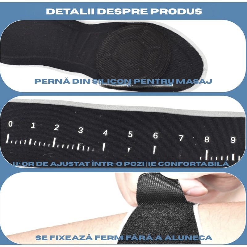 Suport tip Orteza pentru cot reglabila, accesoriu medical pentru ameliorarea durerilor cauzate de dureri la tenis, sala, efort fizic, marime universala, NETERRA, pentru epicondilita