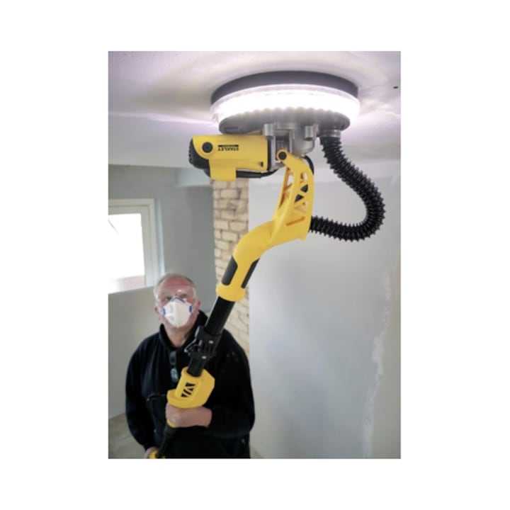 Slefuitor pentru pereti, masina de slefuit gips carton, Stanley Fatmax, pliabil, 750 W, 1700 rpm, 215 mm, cu iluminare LED