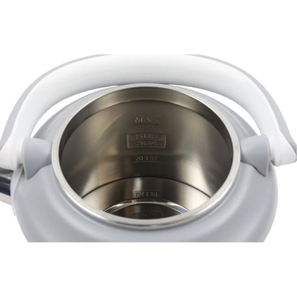 Fierbator apa electric, Paxton, 1800 W, 1.8 litri, baza rotativa de 360 grade, oprire automata, mentinere cald, maner ergonomic, marcaj nivel apa, indicator LED, alb gri, 1.2 kg, 25x19x29 cm, 230V