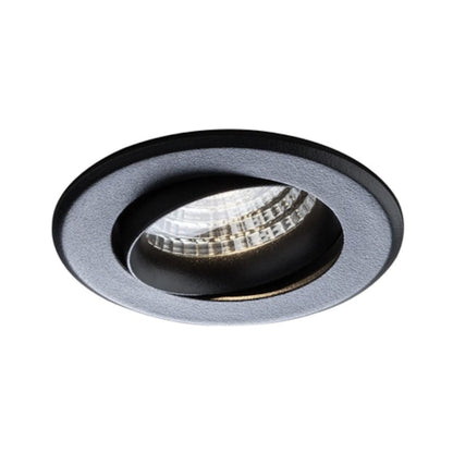 Spot LED incastrat, 9 W, 1160 lm, lumina neutra, negru mat, rotund, diametru 9 cm, adancime 6.5 cm, MT 70384