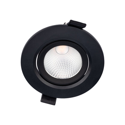 Spot LED incastrat PT 08 70425, 6.5W, lumina neutra, orientabil, negru mat
