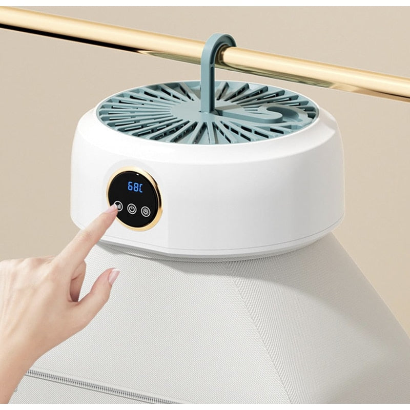Uscator electric portabil si pliabil pentru haine NETERRA, ideal pentru uscarea rapida a rufelor in apartamente, garsoniere, camine, calatorii, Compact, usor de depozitat, uscare pe aer cald