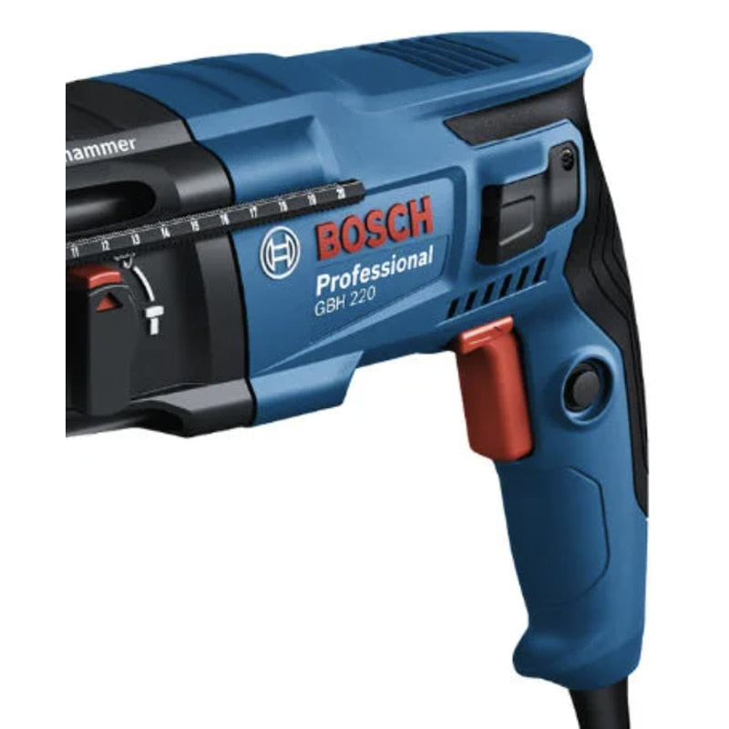 Ciocan rotopercutor Bosch Professional, 720 W, 2000 rpm, SDS-plus, cu valiza inclusa, otel, lemn beton, 4800 turatie nominala, 2J, gaurire cu sau fara percutie si daltuire, 4.15 m, 2.3 kg, 230V
