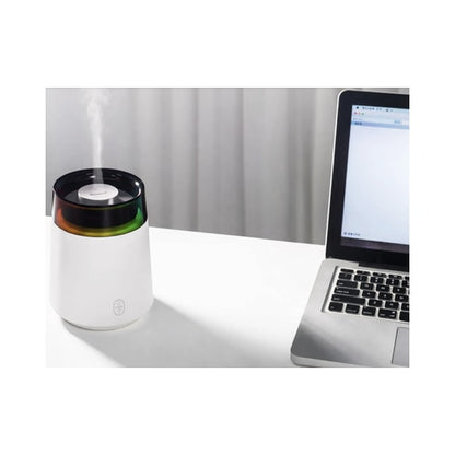 Difuzor aromaterapie ultrasonic H10, alb, 0.15 litri, lumina ambientala, 220V, 400 g, indicator LED, recomandata: dormitor, living, birou, oprire automat
