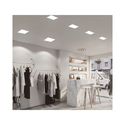 Spot LED incastrat Hoff, 12 W, 1380 lm, patrat, lumina neutra, 4000K, alb, latura de 14.5 cm 20.000 ore dura viata medie, 220V