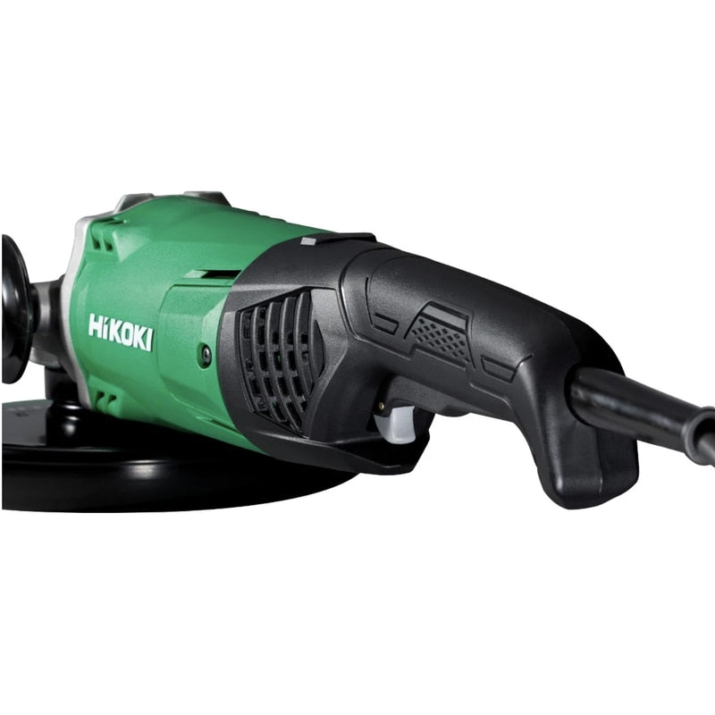 Polizor unghiular Hikoki, 2000 W, 6600 rpm, diametru disc 23 cm, lungime de 47 cm, aparatoare disc, maner lateral. Sistem de blocare, 230V