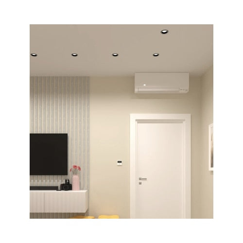Spot LED incastrat, 9 W, 1160 lm, lumina neutra, negru mat, rotund, diametru 9 cm, adancime 6.5 cm, MT 70384