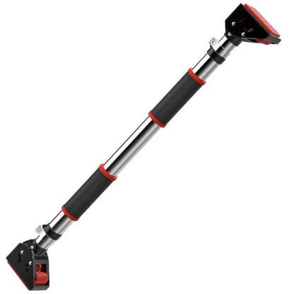 Bara tractiuni telescopica cu prindere pe usa, 4 in 1, reglabila 72-98 cm compatibil majoritatea usilor, fara gauri in pereti, simplu de montat apartament, NETERRA, Sarcina 200 kg max, Negru rosu