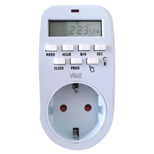 Priza programabila digital, protectie copii, 16 A, interior, IP20, 3680w