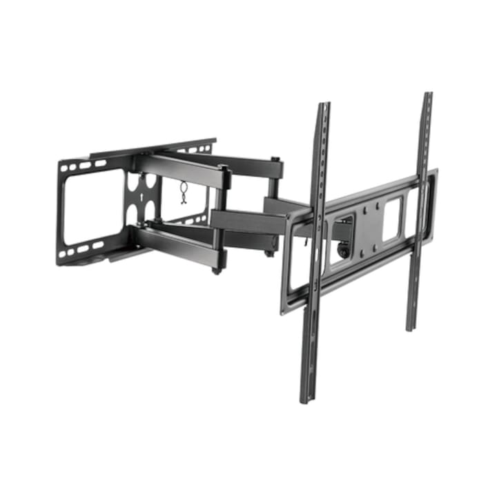 Suport TV LCD, LED, montaj pe perete, Paxton, reglabil, de la 94 la 178 cm, sustine 40 kg, negru, Rotatie orizontala ±60°, verticala +5° -15°, 200 × 200, 300 × 300, 400 × 200, 400 × 400, 600 × 400 mm