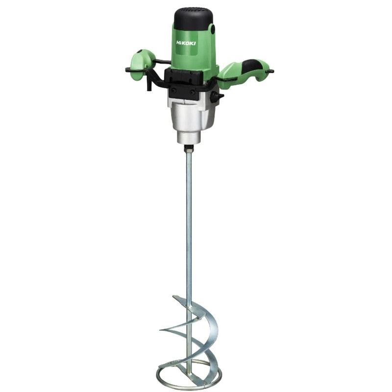 Malaxor / mixer electric Hikoki, 1600 W, diametru melc 160 mm, amestecator adeziv, mortar, vopsele, glet, profesional, cu 1 paleta, M14, 2 trepte viteza, 650 rpm, 230V, buton ON, protectie tensiune