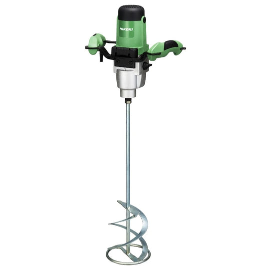 Malaxor / mixer electric Hikoki, 1600 W, diametru melc 160 mm, amestecator adeziv, mortar, vopsele, glet, profesional, cu 1 paleta, M14, 2 trepte viteza, 650 rpm, 230V, buton ON, protectie tensiune