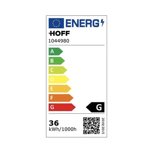 Bec LED Hoff rotund, E27, 36 W, 2900 lm, lumina rece, 6500 K, echivalent la 320W, durata medie de viata 25000 ore, unghi de 120°, pentru iluminarea spatiilor largi, temperatura –20 °C +50 °C