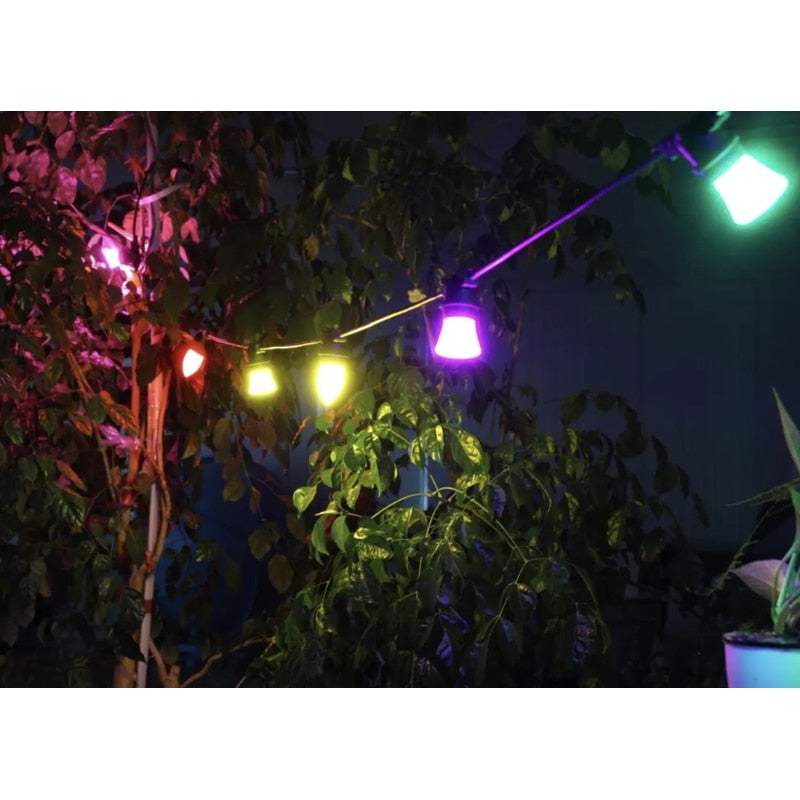 Ghirlanda luminoasa Hoff, interior si exterior, IP 65, 10 becuri E27, lungime 6 metri total
