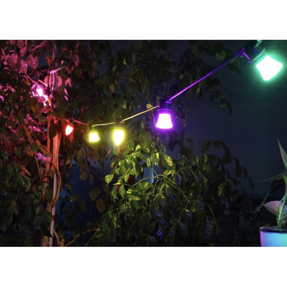 Ghirlanda luminoasa Hoff, interior si exterior, IP 65, 10 becuri E27, lungime 6 metri total