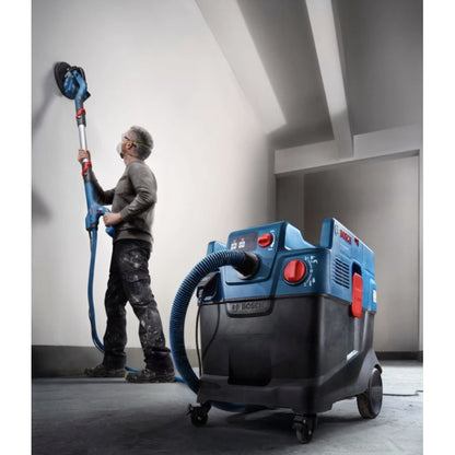 Aspirator profesional, aspirare uscata / umeda, Bosch Professional, 1200 W, IPX4, 80 l/s, include adaptor combinat PT, duza combinata, filtru principal, furtun 4m, 2 saci, tub curbat, 14 kg, 28 l