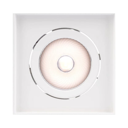 Spot LED aparent, 10 W, 1270 lm, lumina neutra, orientabil, alb mat, 220V, 11.1 cm inaltime, patrat