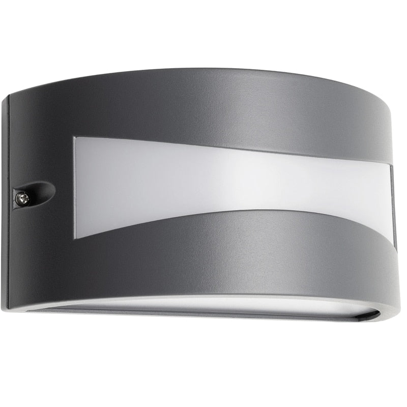 Aplica exterior cu LED, 10 W, 610 lm, lumina calda, gri inchis, modern, 220V, 25.000 ore viata medie, IP54