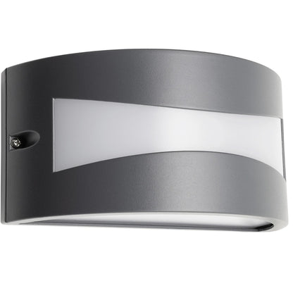 Aplica exterior cu LED, 10 W, 610 lm, lumina calda, gri inchis, modern, 220V, 25.000 ore viata medie, IP54