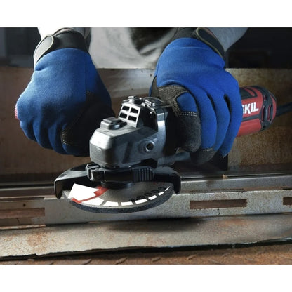 Polizor unghiular Skil, 1010 W, 12000 rpm, 125 mm, cu 3 discuri abrazive si valiza din plastic, indepartarea ruginii, 97 dB, durata viata lunga, 230V, 2.5 kg, M14, aparatoare, Sistem de blocare