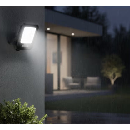 Proiector LED Hoff, 75 W, 8250 lm, lumina rece, IP65, 6500K, 220V, 0.3 m cablu, protectie exterior, 15 m distanta proiectie, aluminiu, 25.000 ore functionare