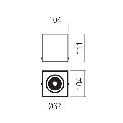 Spot LED aparent PC 01 70443, 10W, lumina neutra, orientabil, negru mat