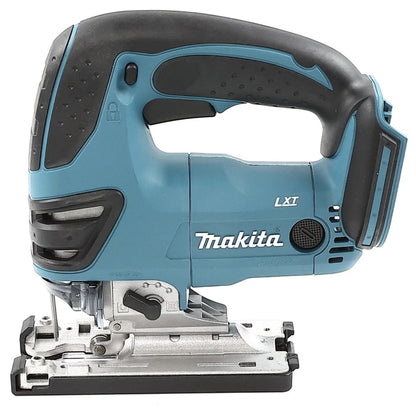 Fierastrau electric vertical, pendular, pe acumulator, acumulator Neinclus 18 V, Makita, cu 6 panze, 2.7 kg, profesional, 2600 curse/min, in otel, lemn, aluminiu miscare de pendulare, taiere oblica