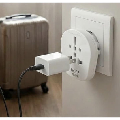 Adaptor calatorie Line UK - EU, 16A, 4000W, protectie contact, IP20, 250V, alb