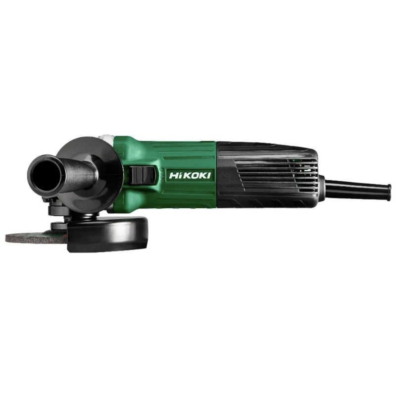Polizor unghiular Hikoki, 600 W, 11500 rpm, 125 mm, greutate redusa 1.8 kg, finisarea pieselor din otel, bronz sau aluminiu, aparatoare disc, maner lateral, 230 V, Sistem de blocare