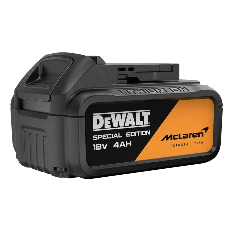 Masina de insurubat cu impact, cu 2 acumulatori inclusi, 18 V, 4 Ah, DeWalt McLaren, profesional, 3250 rpm, madrina hexagon 1/4, motor fara perii, cu valiza, cuplu max 206.2 Nm, mandarina 6.35 mm