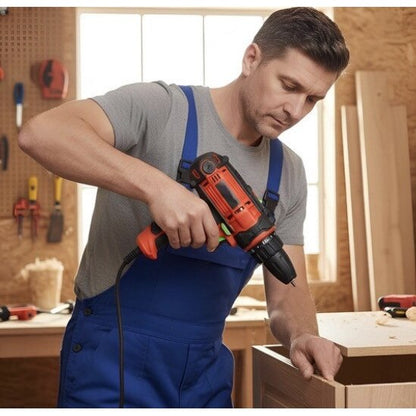 Masina de gaurit si insurubat, cu cablu, Panzer, 300 W, 1600 rpm, mandrina rapida, alimentare 230V, 40Nm cuplu max