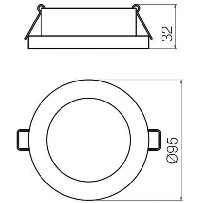 Spot incastrat, GU10, IP54, alb, dispersor transparent, rotund, adancime 6.4 cm, diametru 7.4 cm, max 50W, ELC 70124