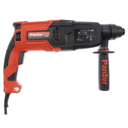 Ciocan rotopercutor Panzer, 800 W, cu cablu, 1250 rpm, SDS-plus, cu valiza si ochelari de protectie, pentru gaurire cu sau fara percutie, daltuire, Functionare stanga, dreapta, 105.3 dB, 3 J