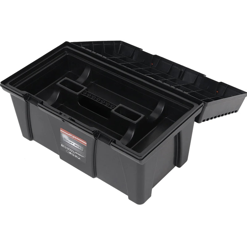 Cutie pentru scule, Patrol, din plastic, semiprofesional, sistem de inchidere din plastic rezistent, tavita detasabila pentru: cuie, dibluri, suruburi, transport usor, 580 x 285 x 295 mm