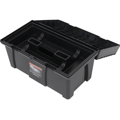 Cutie pentru scule, Patrol, din plastic, semiprofesional, sistem de inchidere din plastic rezistent, tavita detasabila pentru: cuie, dibluri, suruburi, transport usor, 580 x 285 x 295 mm