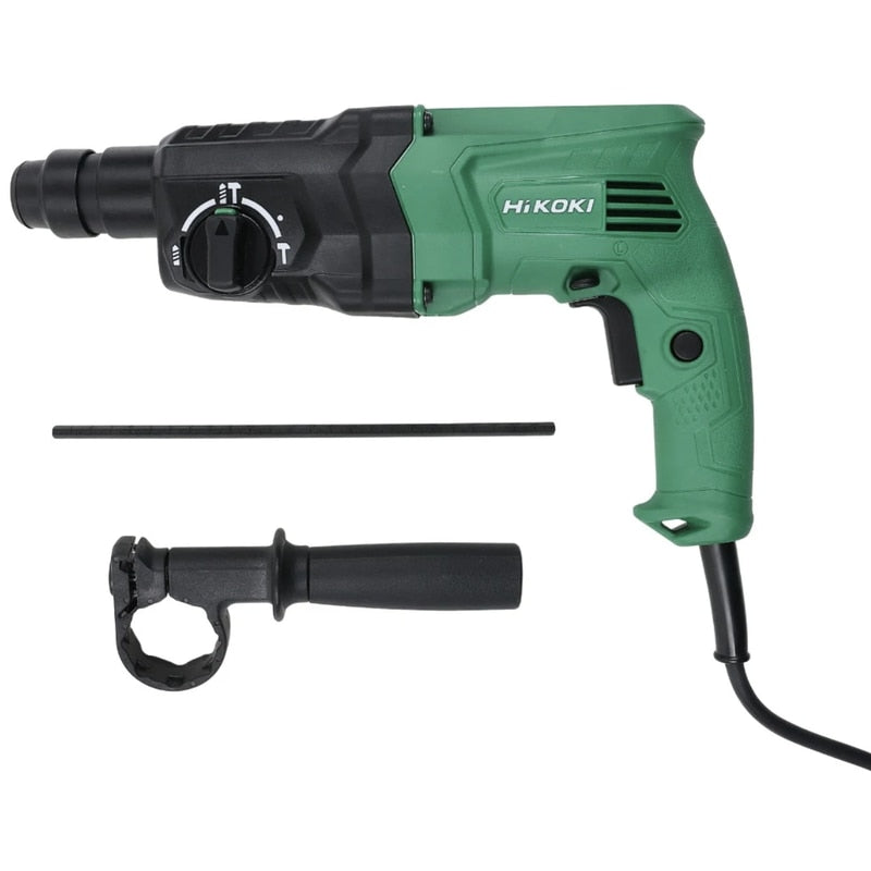 Ciocan rotopercutor Hikoki, 730 W, cu cablu, 1050 rpm, SDS-plus, cu valiza, 230V, cablu 3.5m, 2.7 kg, Sistem percutie, profesional, beton, lemn, otel, cu carota sau burghiu