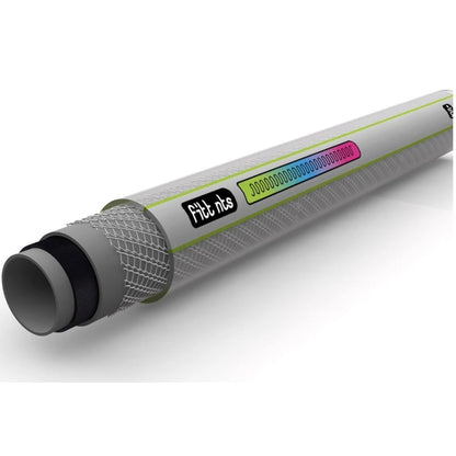 Furtun de gradina, pentru apa, NTS, diametru 25 mm, 25 m lungime, pentru udarea curtii, gradinii, peluzei, gri, 6 straturi, maleabil, garanteaza un flux constant de apa