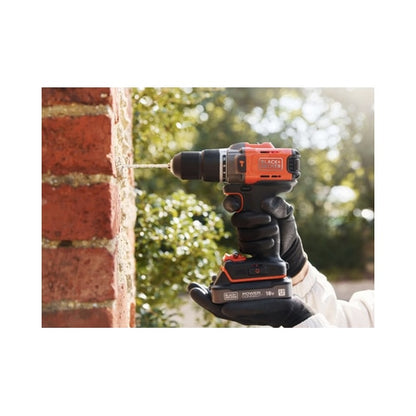Masina de gaurit si insurubat cu percutie Black Decker, 18 V, 2 Ah, mandrina rapida, cu valiza