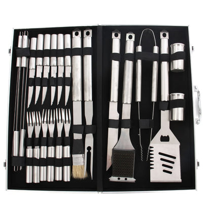 Accesorii pentru gratar premium Grunman, otel inoxidabil, set 24 buc