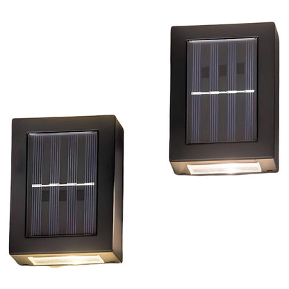 Aplica solara LED Hoff, set 2 bucati, 5 lm, lumina calda, alb, IP44, 20.000 ore, autonomie 20 de ore