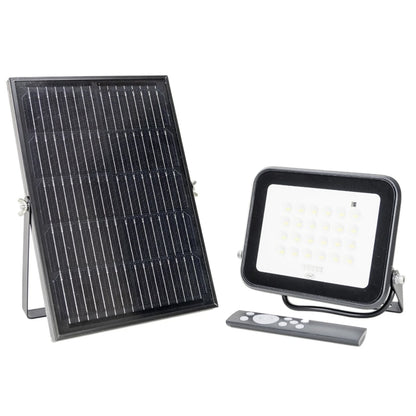 Proiector solar cu LED PNI, 100 W, 1050 lm, lumina rece, negru, IP65, exterior, 3 moduri, durabil si rezistent la intemperii, 300x205x65 mm, control 2, 4, 6, 8 ore, acumulator 10 Ah, aliaj aluminiu