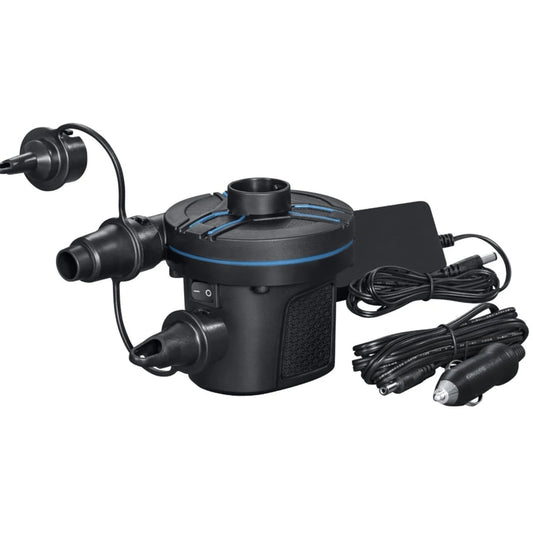 Pompa aer pentru produse gonflabile, electrica 12 / 220 V, Bestway AC / DC+ 3 adaptoare potrivite la aproape oricare valva de umflare, usoara, compacta, vacante sau excursii, umfla si dezumfla rapid