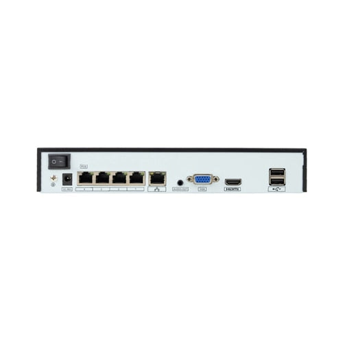 NVR PNI House pentru camere de supraveghere, 10 canale 4K 8MP, 4 canale POE si 6 canale IP, negru