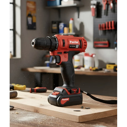 Masina de gaurit si insurubat, 2 acumulatori, 12V, 1.3Ah, Panzer, 1350rpm, mandrina rapida, cu valiza, 2 biti de insurubare, incarcator, Functionare stanga, dreapta, 27 Nm, deschidere mandarina 10 mm