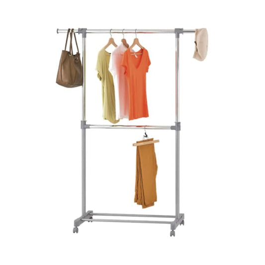 Suport, stander haine cu bara umerase, metal si plastic, 139 x 42.5 x 105.5, inaltime 177 cm
