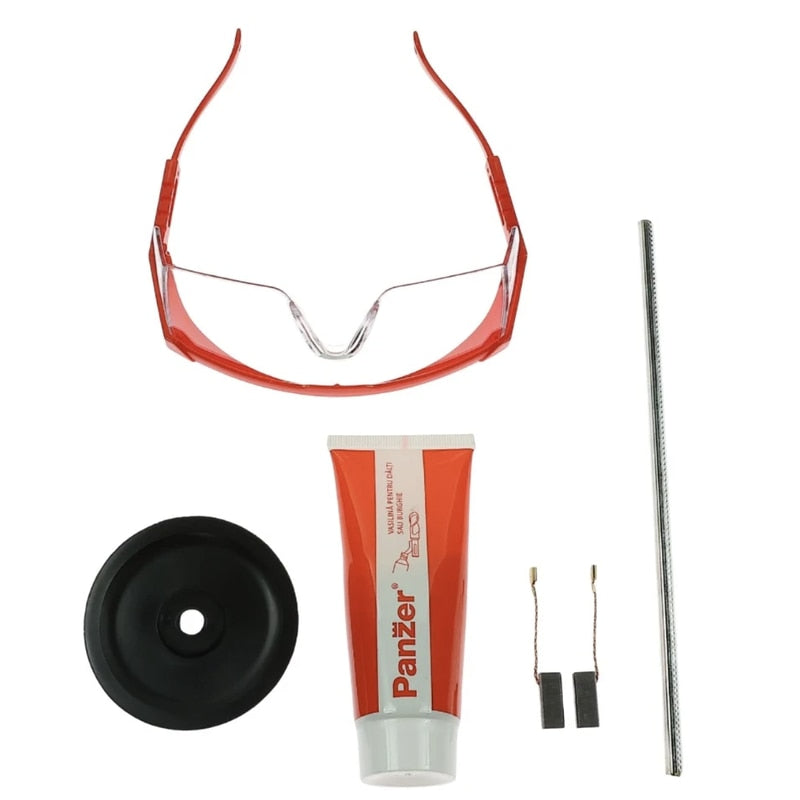 Ciocan rotopercutor Panzer, 800 W, cu cablu, 1250 rpm, SDS-plus, cu valiza si ochelari de protectie, pentru gaurire cu sau fara percutie, daltuire, Functionare stanga, dreapta, 105.3 dB, 3 J